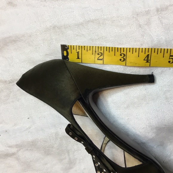 Marty Fuerst 9N Brown Silk Sexy High Heel Pump EUC - Picture 3 of 8